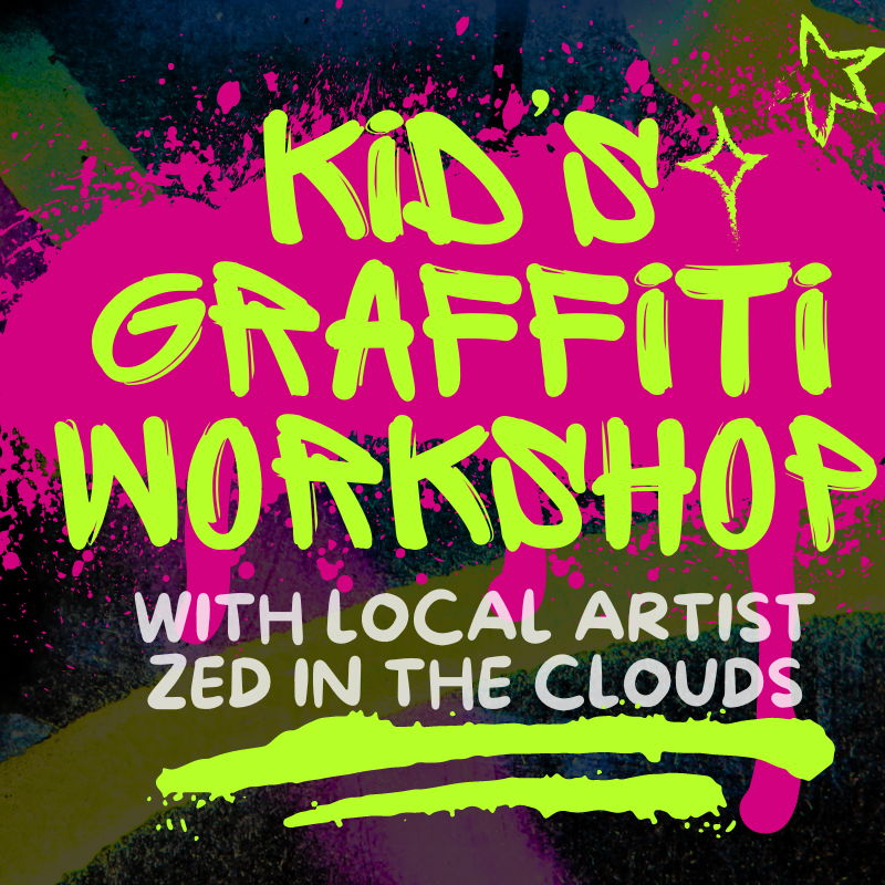 "Summer Holiday Spray Paint workshops with ZED IN THE CLOUDS: